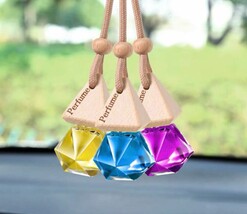 Crystal Long Lasting Scent Natural Car Oil Fragrance Hanging Car Air Freshener - £7.77 GBP