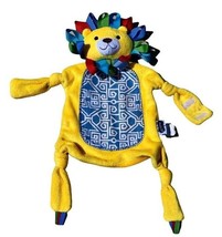 Mud Pie Lion Lovey Security Blanket Paci Holder Cuddler Soother Primary Colors - $19.14