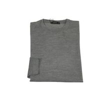 Men PRINCELY Italian Wool Blend Crew Pullover Slim 84001-30 O.Gri Lt Gray 412 image 2