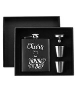 Cheers to the Bride-to-Be – Personalized Flask Gift Set for Bachelorette... - $44.92 CAD