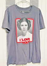 Disney Parks Star Wars Princess Leia I Love You T-shirt Adult Unisex L - $13.60
