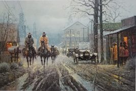 Too Wet To Plow, Limited Edition Print by G Harvey - Cowboys Oil Derricks, 16 x  - £1,079.25 GBP