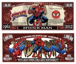 Spider Man Marvel Comic 50 Pack Collectible 1 Million Dollar Bills Funny Money - £14.78 GBP