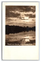 RPPC Moonlight Scene on Lake New London Minnesota MN Postcard R14 - £13.44 GBP