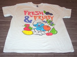 Vintage Style Smurfs Smurf &quot;Fresh Fruit&quot; T-Shirt Mens Large New w/ Tag - £14.87 GBP