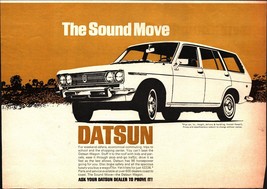 1969 Datsun 2 Door Groovin Movin Machine Groovy Flower Power Car Auto Print Ad - £19.16 GBP