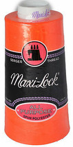 Maxi Lock All Purpose Thread Neon Orange 3000 YD Cone  MLT-043 - £5.05 GBP