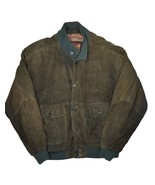 Vintage Henry Morell Suede Leather Jacket Mens 52 Green Flight Bomber Bu... - £56.88 GBP