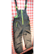 CHAMPION SMALL Child Kids SKI BIBS SNOWBOARD OVERALLS Dark GRay Green X ... - $14.06
