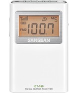 Sangean DT-160 AM/FM-Stereo Pocket Radio, White, Direct Recall 15 Statio... - £43.79 GBP