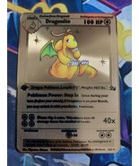 Dragonite 1st Edition Shadowless Fossil Gold Metal Pokémon Card - £9.39 GBP