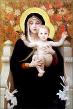 Art Oil painting Bouguereau Virgin and Child Repro hand painted On canvas - £60.72 GBP