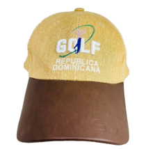 Golf Republica Dominicana Leather Bill Baseball Cap Hat Adjustable Embro... - $29.99