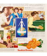 1956 Sunkist Growers Oranges Advertisement Fruit Citrus Health Vintage D... - €25,64 EUR