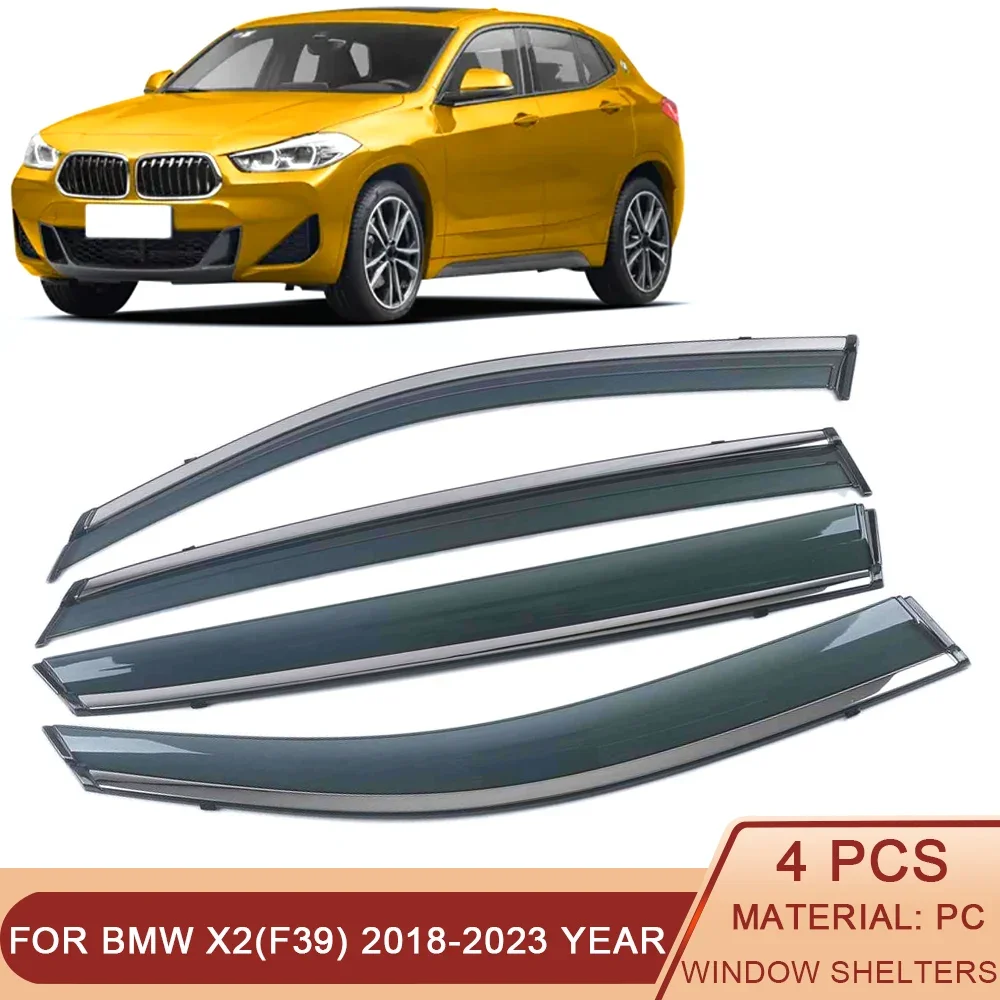 For BMW X2(F39) 2018-2023 Car Window Sun Rain Shade Visor Shield Shelter - £76.45 GBP+