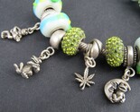 7.5&quot; Sterling Silver PANDORA &quot;FROGS&quot; charm bracelet MURANO GLASS beads c... - $186.99