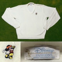 Vintage 80s Disney Fashions Mens Mickey Mose Golf Cable Knit Sweater Siz... - $30.97