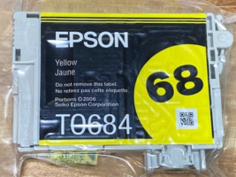 New Sealed Genuine Epson Ink Replacement Cartridge TO684  Yellow - $4.25