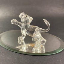 Swarovski Silver Crystal Figurine lion cub comes with display mirror - $89.95