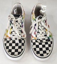 Vans Shoes Womens 7.5 Rainbow Checkerboard Lace Up Skater Ward Sneakers - £23.87 GBP