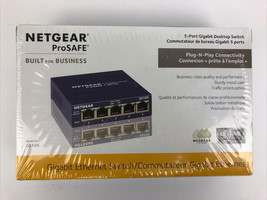 Netgear GS105 100-15898-01R9 5-Port Gigabit Switch Series New Sealed #K-2164 - $39.99