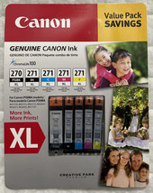 Canon 270XL Black &amp; 271XL Black Cyan Magenta Yellow PGI-270XL CLI-271XL 0319C10 - £70.68 GBP
