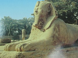 Vintage Postcard Egypt Memphis Sphinx Status 31227 Statute - $17.81