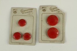 Vintage Sewing Lot Estate Buttons Plastic Red Disk Shank Czechoslovakia - £10.18 GBP