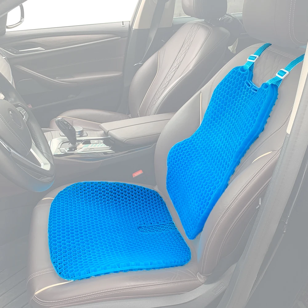 Gel Car Seat Cushion Breathable Honeycomb Design Seat Cushions Tailbone Pain - £16.49 GBP+