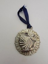 Vintage Trumpeting Angel Christmas Ornament Medallion Holiday Decor  - £11.13 GBP