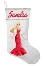 Barbie Christmas Stocking - Personalized and Hand Made Barbie Christmas ... - £25.95 GBP