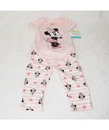 Disney Baby Minnie Mouse Bodysuit Leggings Set Outfit Girl 6 - 9 Months ... - £12.97 GBP