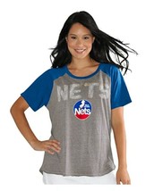 NBA New Jersey Nets Conference T-Shirt Womens Size Small Touch Heather Grey - £10.08 GBP