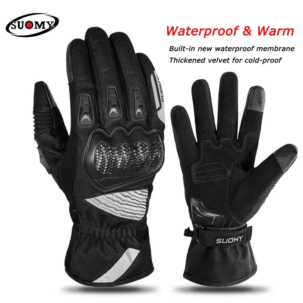 SUOMY Motorcycle Gloves Winter Warm Waterproof Motorbike Gloves Touchscreen - $32.01+