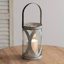 Small Tin Lantern with glass chimney image 2