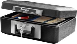 Compact Fireproof Safe with Key Lock - Protect Your Valuables and Documents - $108.85