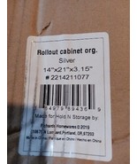 Hold N&#39; Storage Pull-Out Rollout Cabinet Organizer Silver 14&quot; x 21&quot; x 3.15&quot; - $47.48 CAD