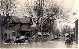 1913 Orig. Real Photo Post Card Dayton Ohio Flood boating on Main St. -R... - £21.73 GBP