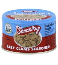 Shirakiku Baby Clams Seasoned 6 Oz Can (Pack Of 15 Cans) - $197.01