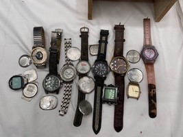 Junk Drawer Watch Lot For Parts or Repair Digital Analog Backs Faces Watch Bands - £15.16 GBP