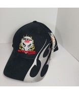 Skull Gear Hat Cap Black Flames Wheels Adjustable Cotton New - $13.98