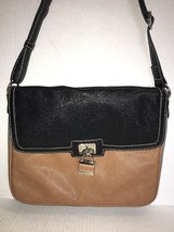 Nine West Women&#39;s Handbag Black Brown Gray Snap Flap Padlock Crossbody H... - $450.24 MXN
