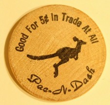 Vintage Pac N Dash Wooden Nickel Kangaroo - £3.94 GBP