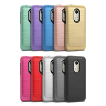 Tempered Glass + Lining Brush Hybrid Cover Phone Case For Alcatel TCL A1... - £5.87 GBP+
