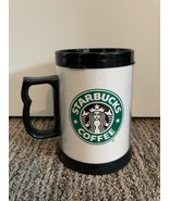 Vintage Starbucks Plastic Travel Mug Made In USA Handle Mermaid Thermo-Serv - £10.37 GBP