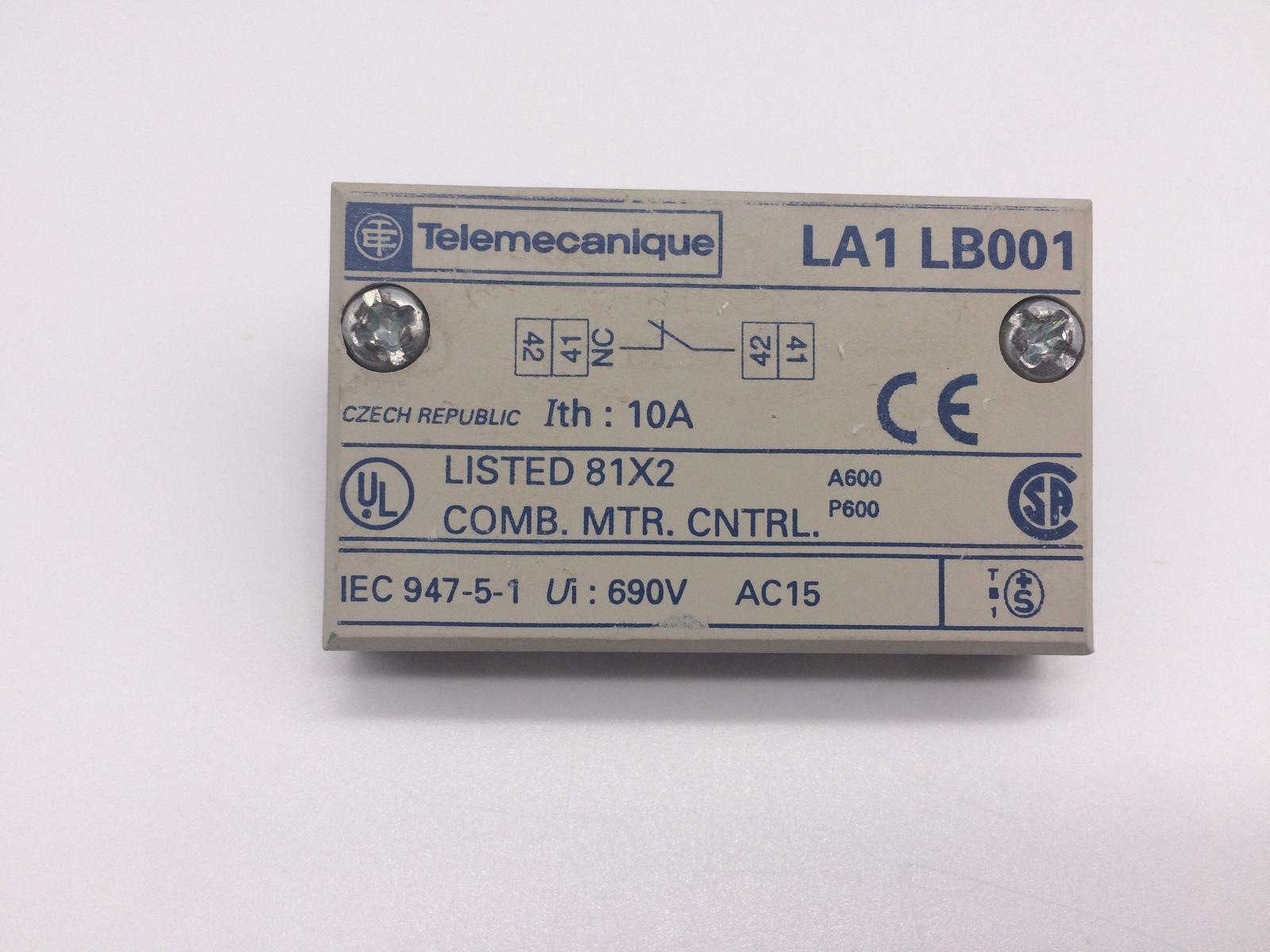 TELEMECANIQUE LA1-LB001 CONTACT BLOCK  - $39.00