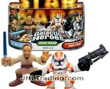 Year 2005 Star Wars Galactic Heroes Figure : OBI-WAN KENOBI and CLONE TR... - £27.64 GBP