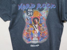 Jimi Hendrix Hard Rock Cafe Size Large L T Shirt Chicago Guitar Tee Short Sleeve - £18.64 GBP