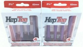 3-1/4&quot; HepTee Pro Golf Tees Durability Accuracy Stability Lot of 2 x 4 Purple  - £8.58 GBP