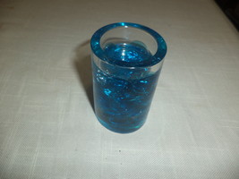 Blue Round Resin Candle Holder - $13.69 CAD
